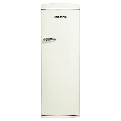 Britannia Breeze Retro Tall Fridge with Freezer Compartment, A+ Energy Rating, 60cm Wide Cream Britannia Breeze Retro Tall Fridge with Freezer Compartment, A+ Energy Rating, 60cm Wide Cream